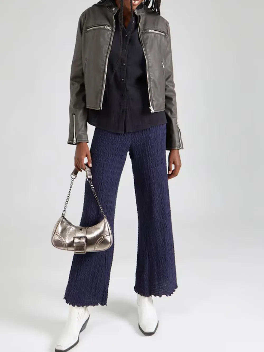 Button Placket Long Sleeve Blouses