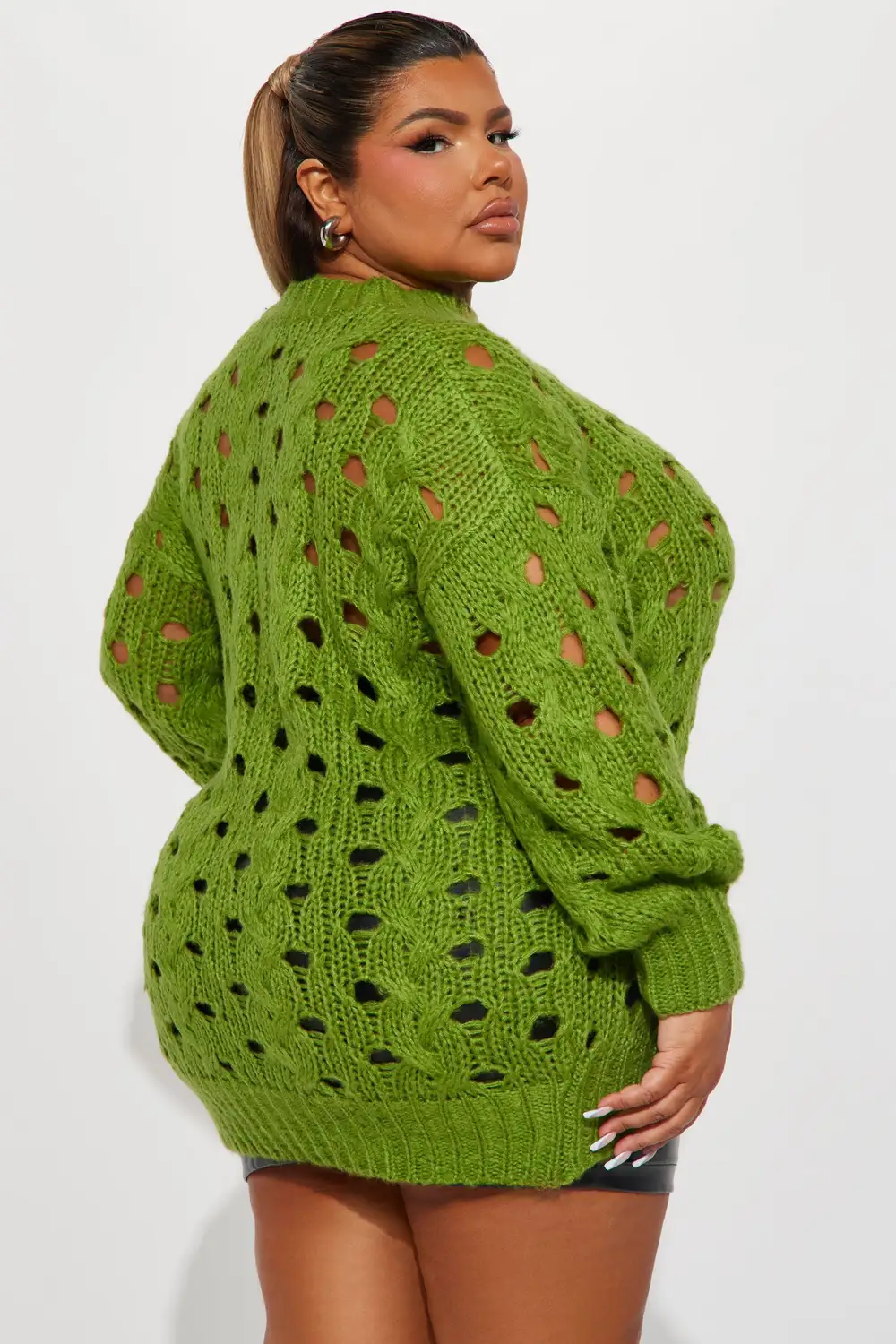 Holey Smokes Sweater - Chartreuse