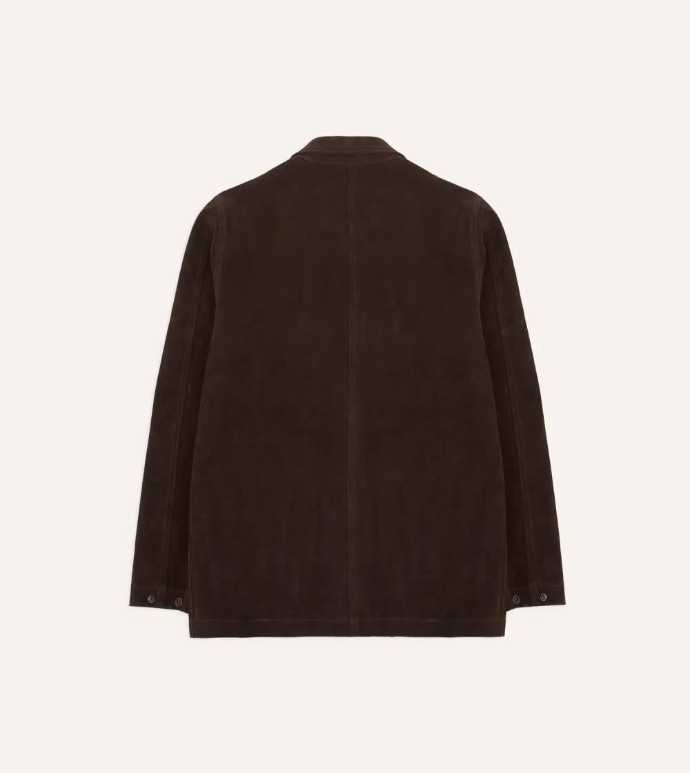 Chocolate Brown Corduroy Button Front Jacket