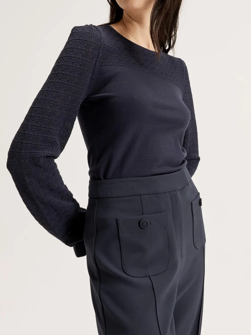 Navy Blue Relaxed Fit Jumpers