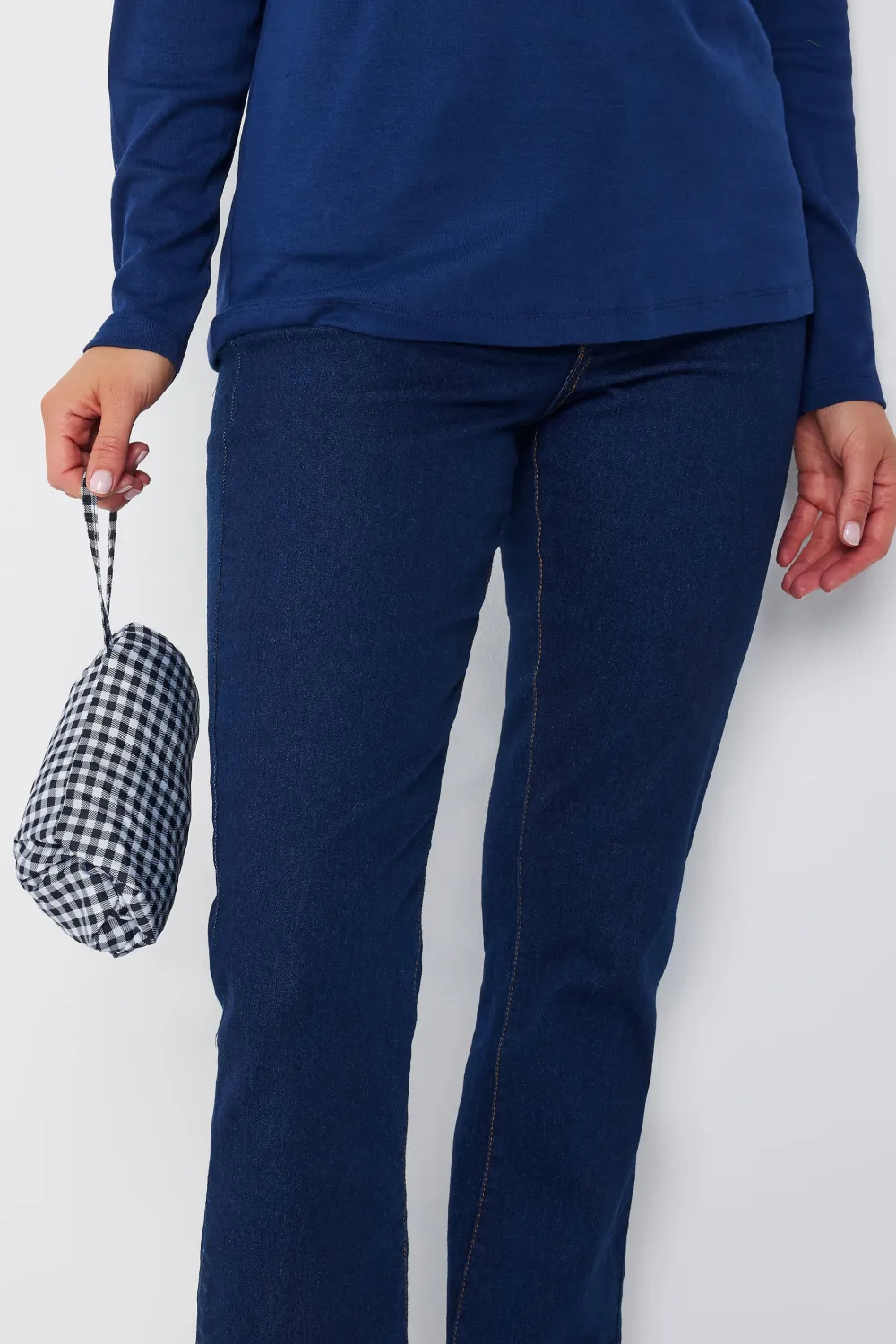 Casual Style Gingham Pocket Parka Coat