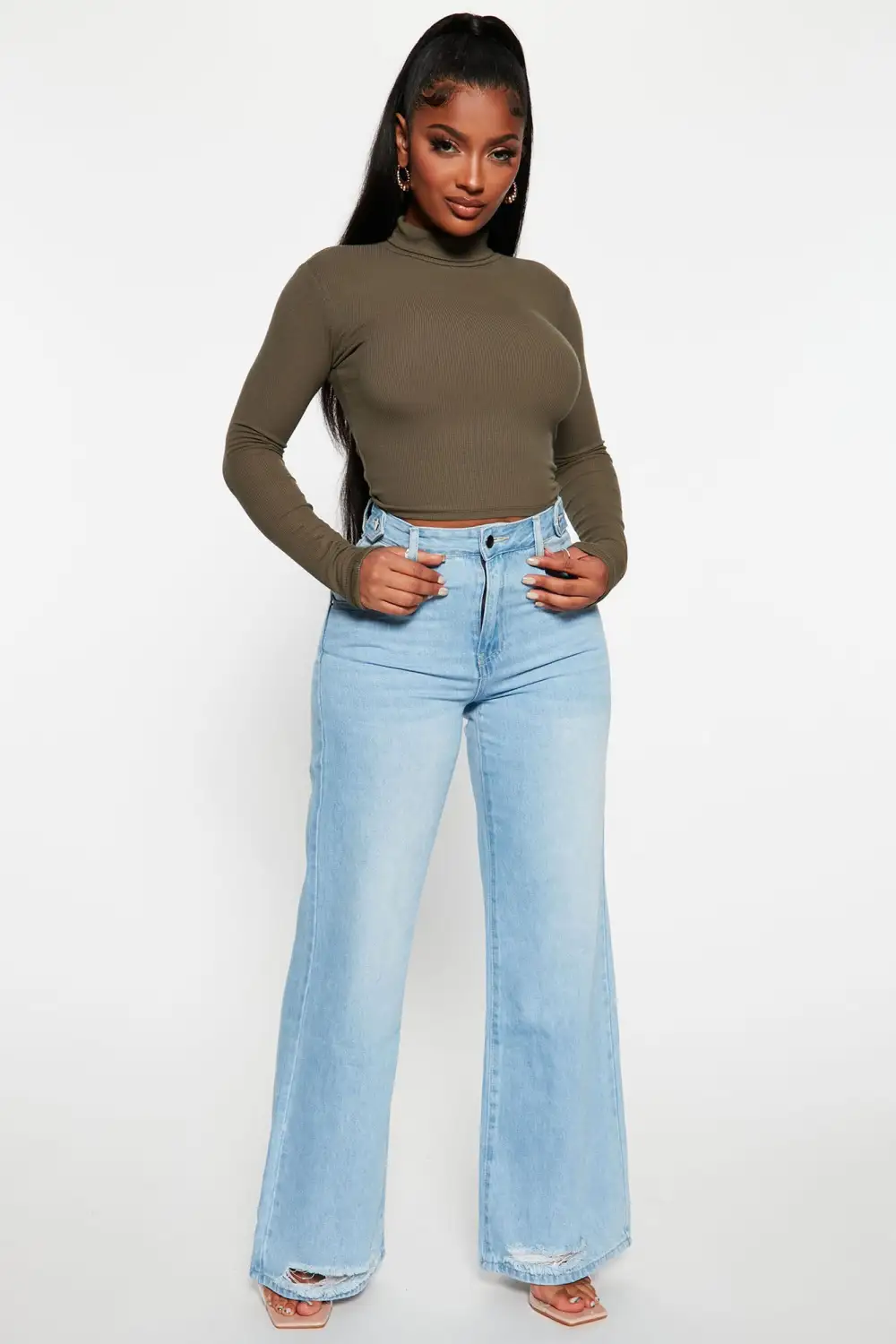 Amerie Turtle Neck Sweater - Olive