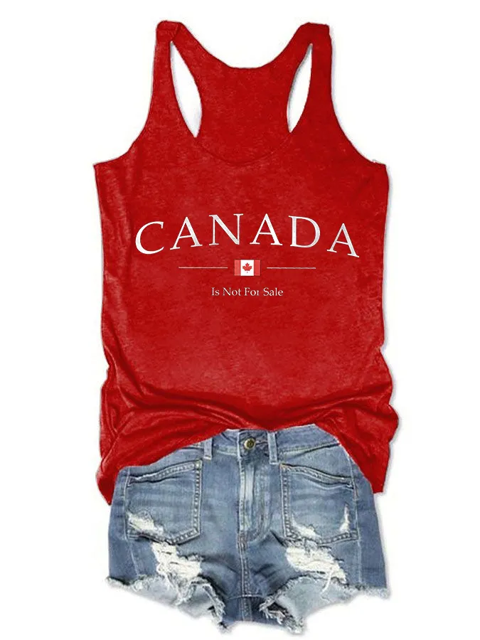 Women's Canada Is Not For Sale Crew Neck Vest