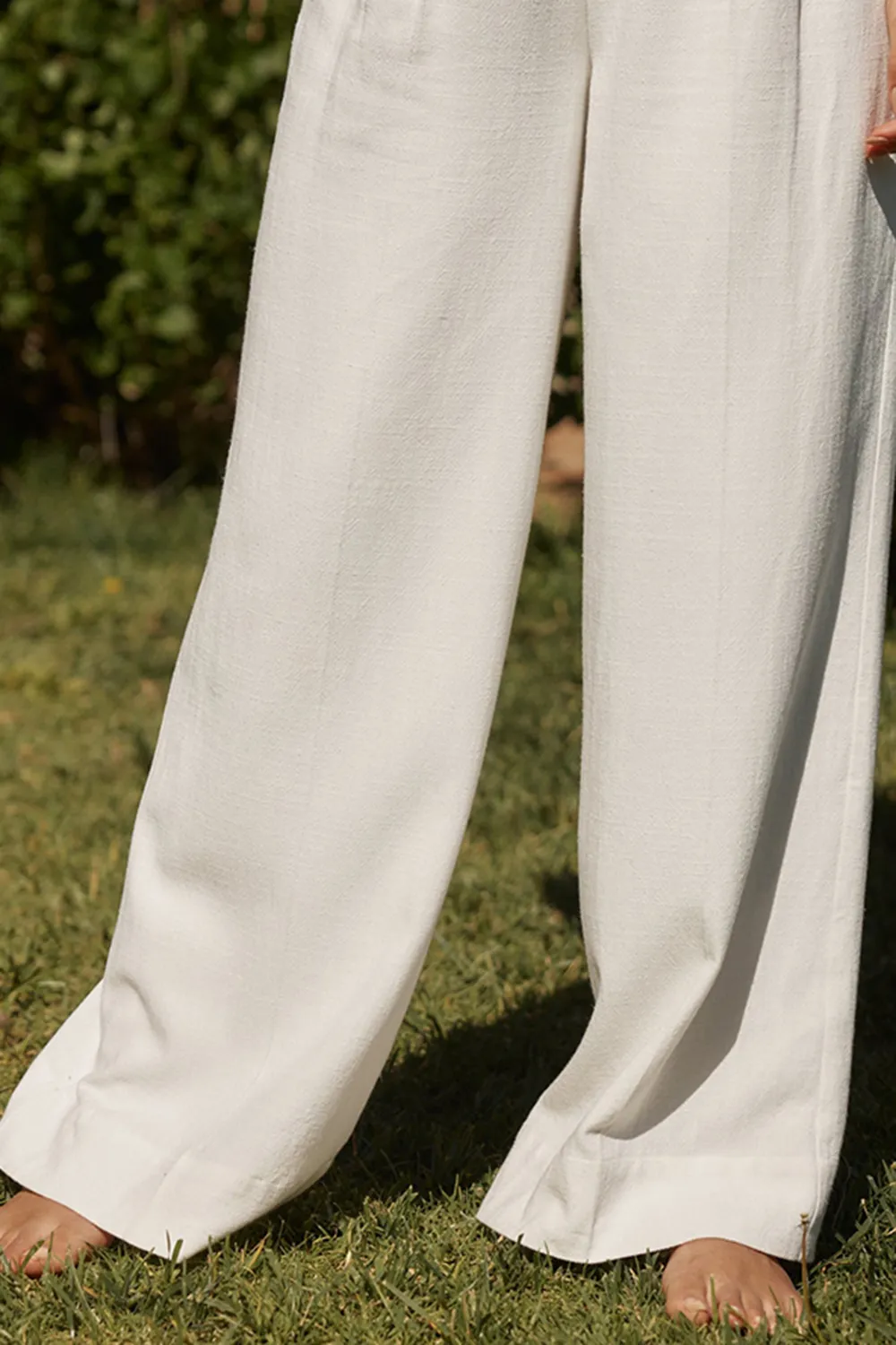 Leisure White Linen Trouser