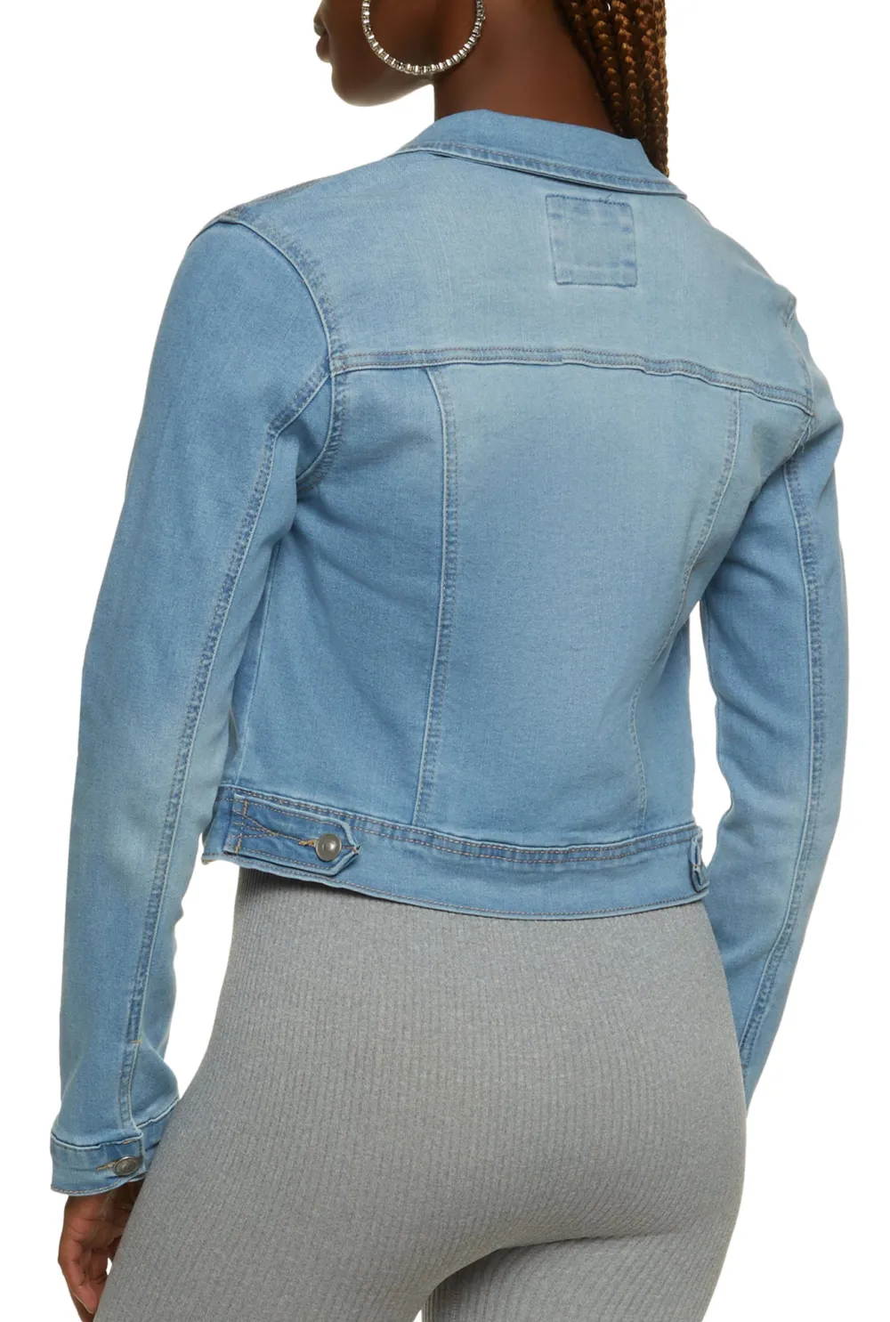 Collar And Crop Top Jacket