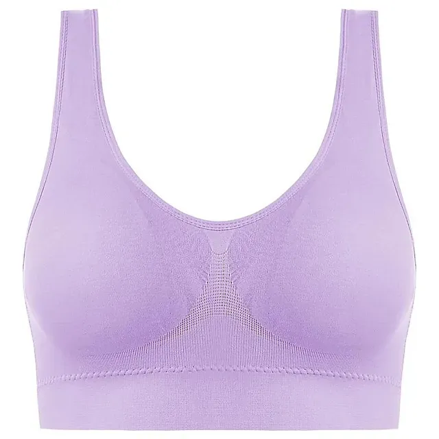 Underwear Women's Plus Size Deep U Comfortable Beauty Back Yoga Vest with Pads No Steel Ring Gathered Shock-proof Sports Bra