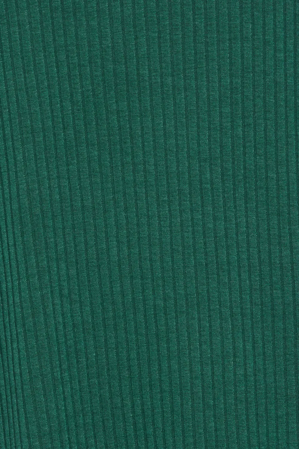 YOURS Curve Forest Green Ribbed Lettuce Hem Tunic Dress