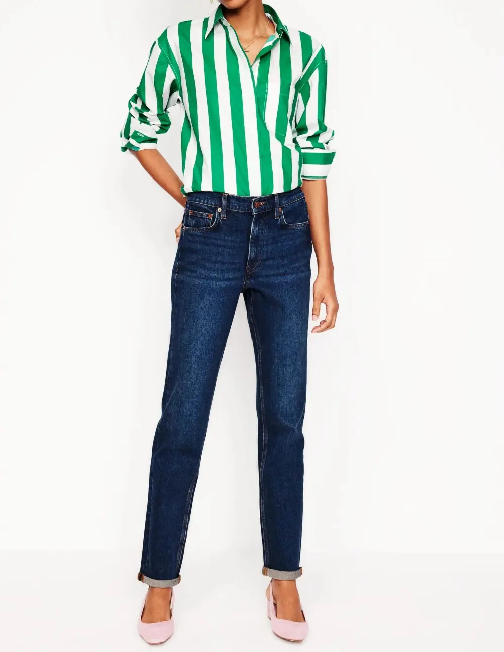 Girlfriend Jeans -Dark Vintage