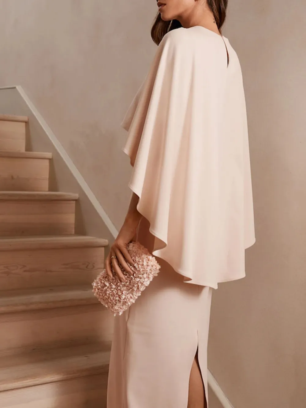 Minimalist Temperament Shawl Design Long Dress