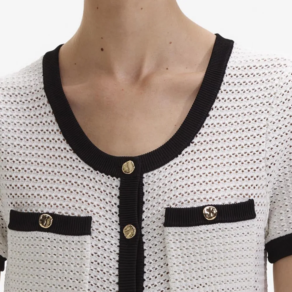 White Crochet Midi Dress