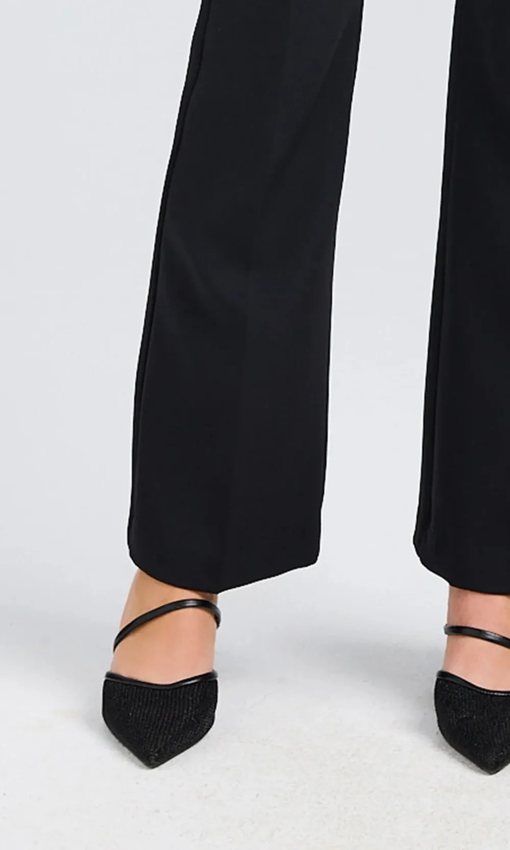 Black Comfort Crepe Pants