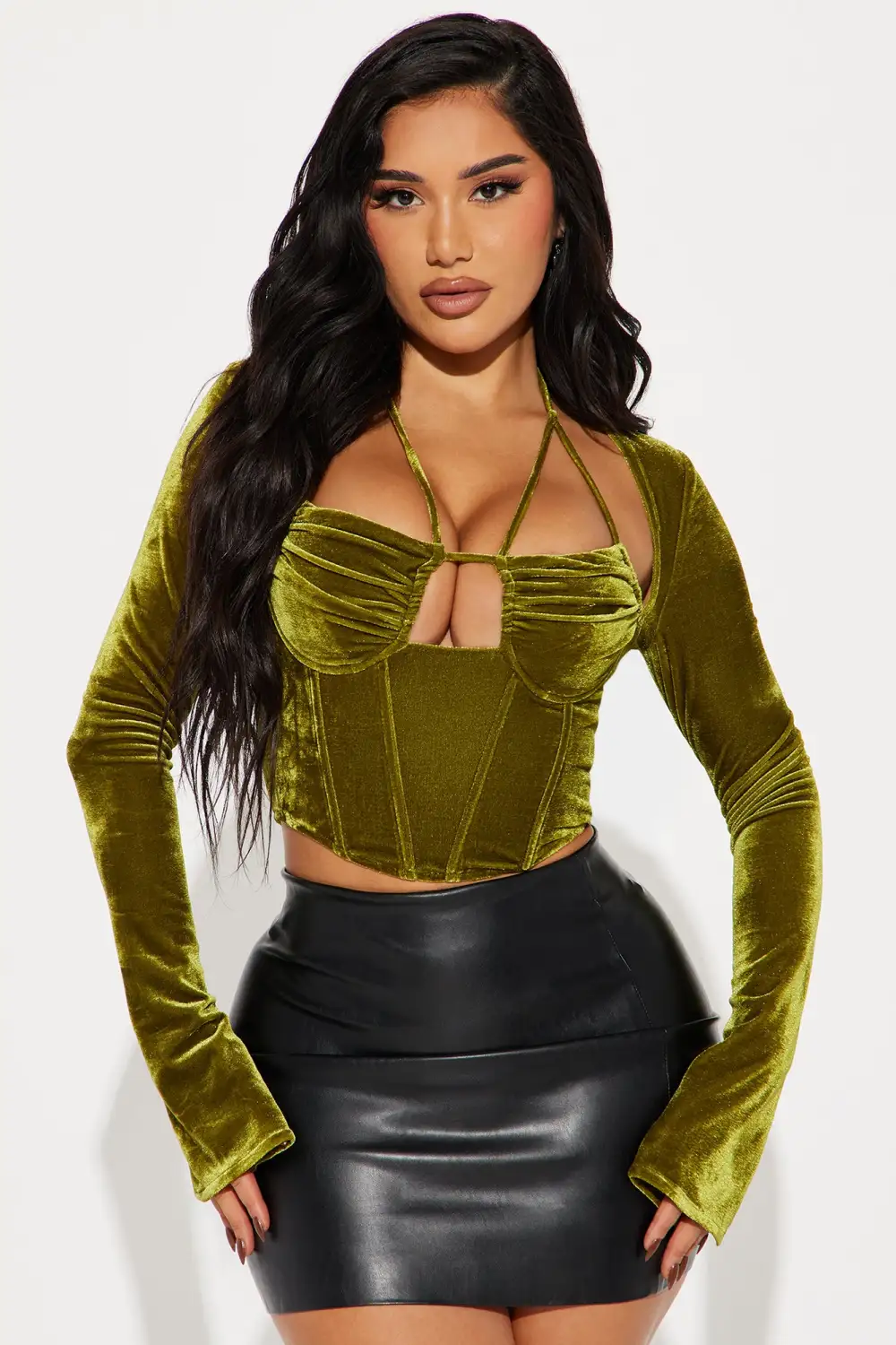 Emilia Corset Top - Chartreuse