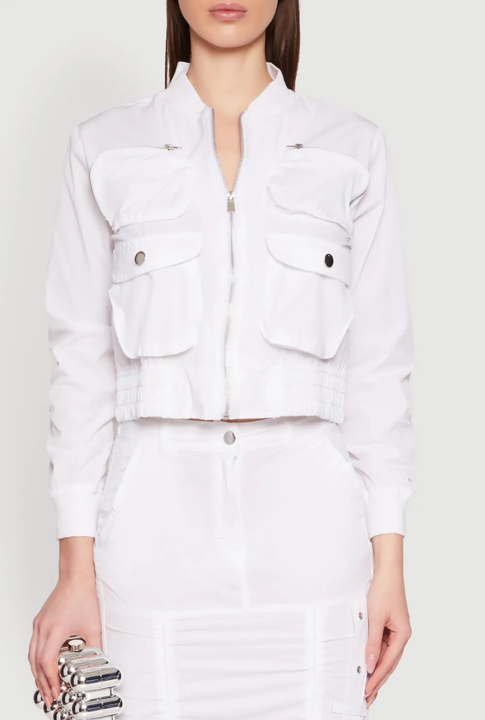 Stand Up Collar Windbreaker Jacket