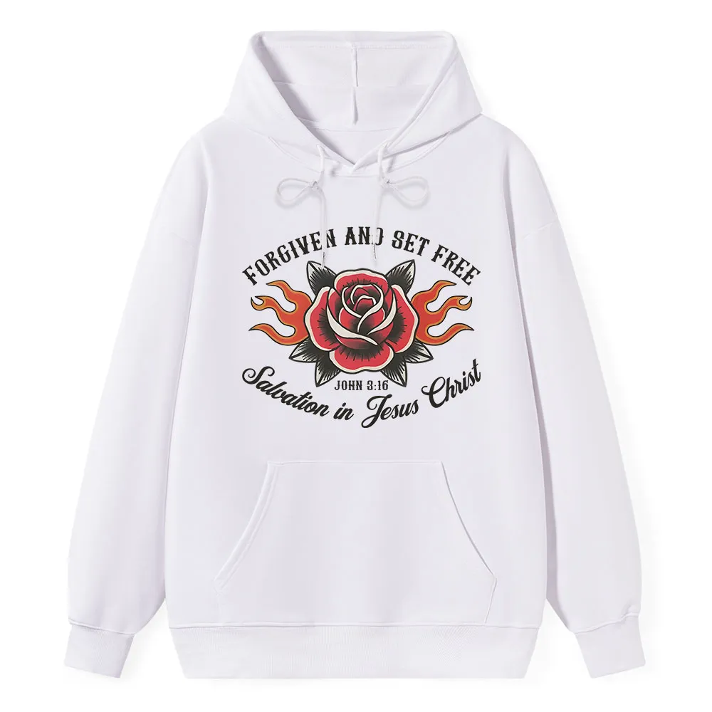 Forgiven And Set Free Classic Christian Hoodie