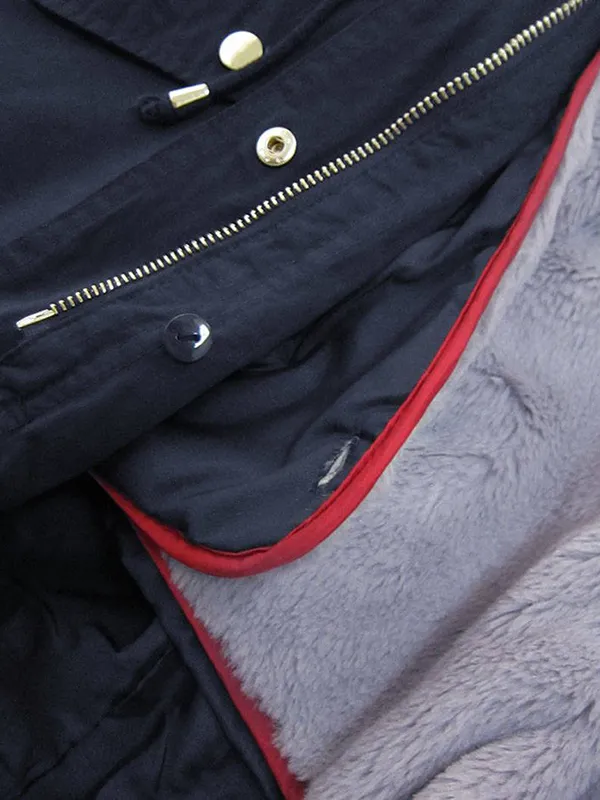 Ladies winter jacket navy blue