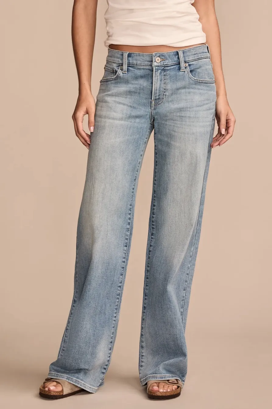 Mid Rise Sweet Wide Leg