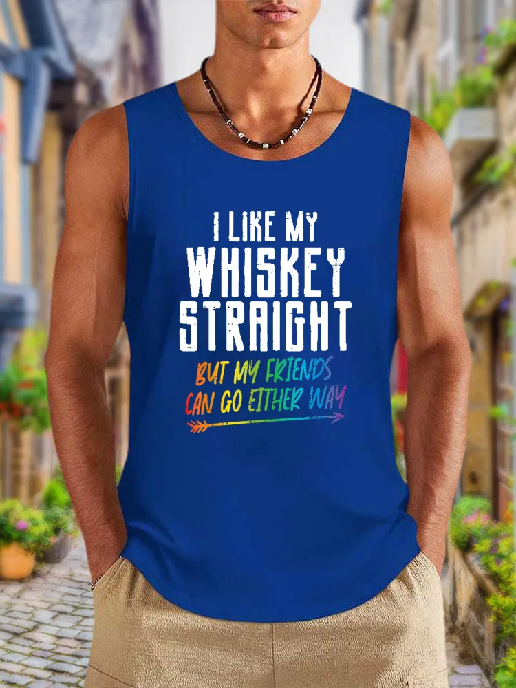 Men'S Vests Like My Whiskey Straight Friends LGBTQ Gay Pride Proud Ally