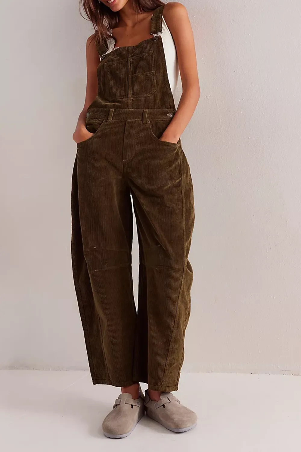 Corduroy Overalls Style Pants