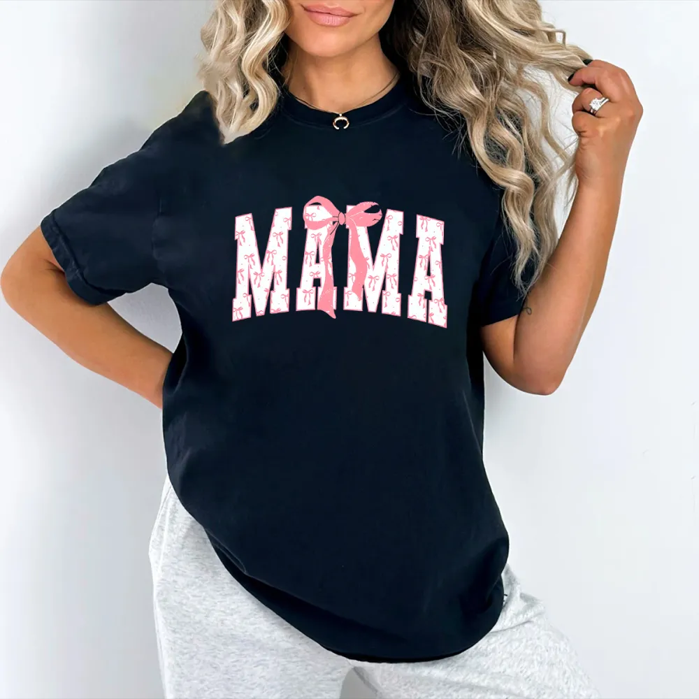 Mama Printed Round Neck Short Sleeve T-Shirt