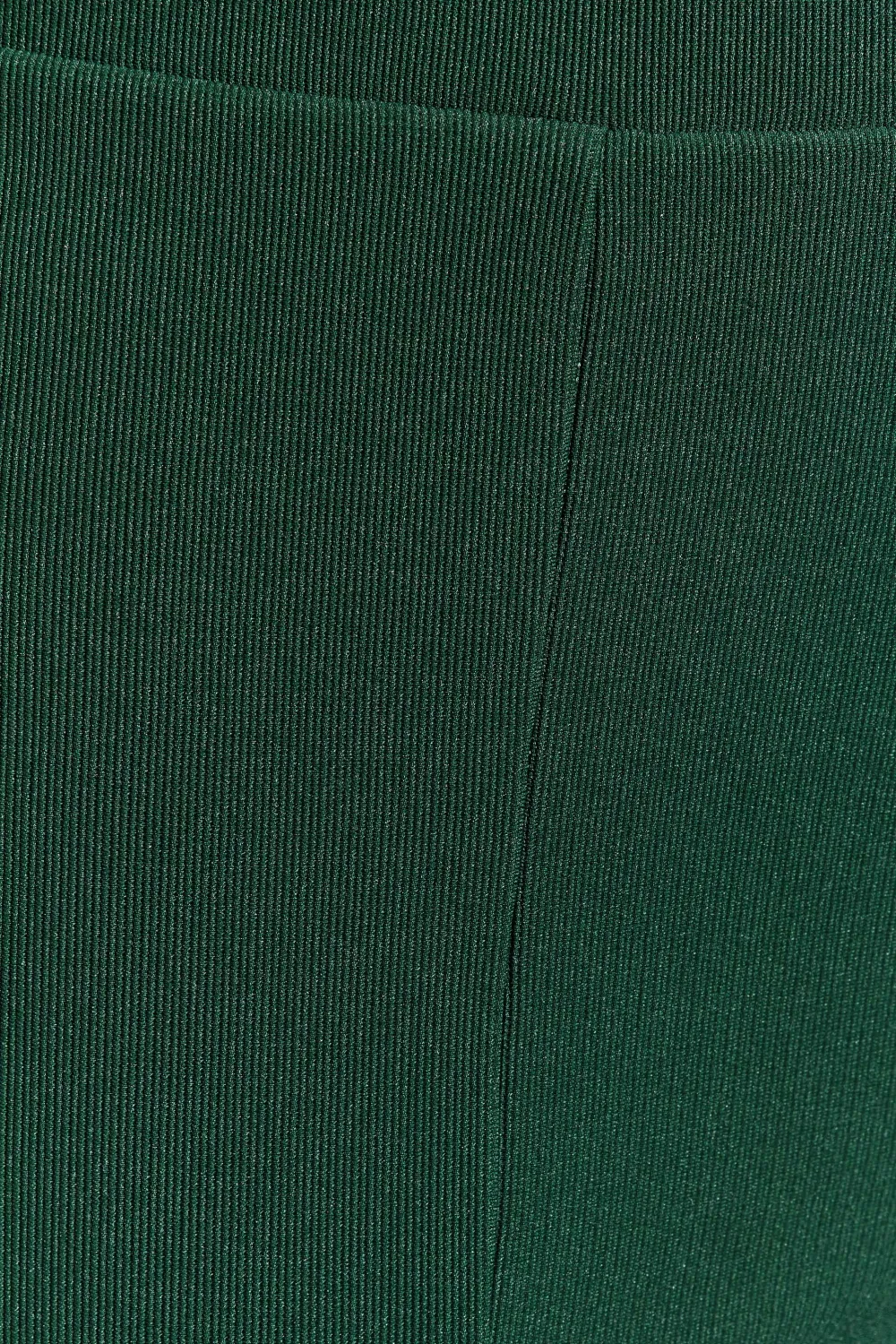 YOURS Curve Forest Green Ribbed Split Hem Stretch Leggings