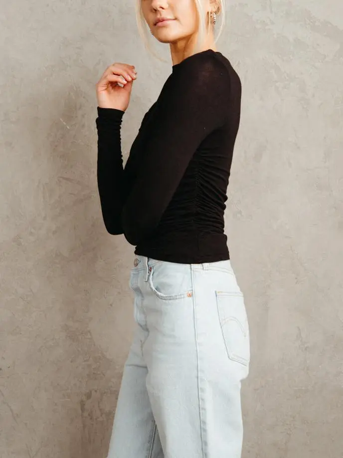 Ashley Ruched Long Sleeve Top