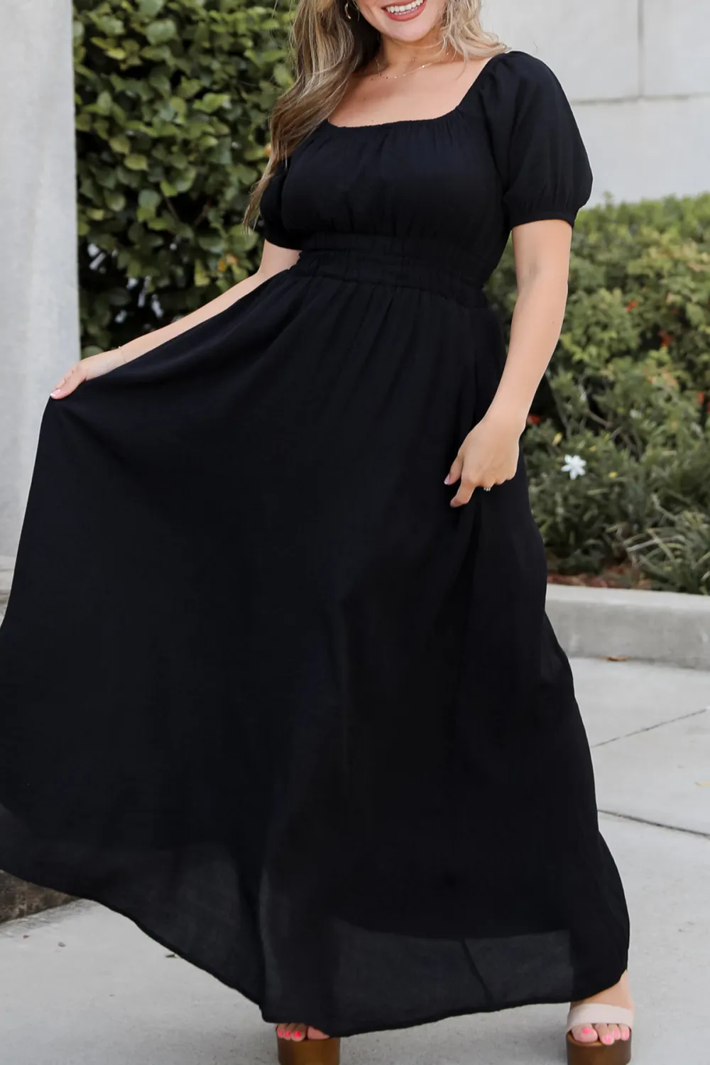 Instinctually Flirty Black Maxi Dress