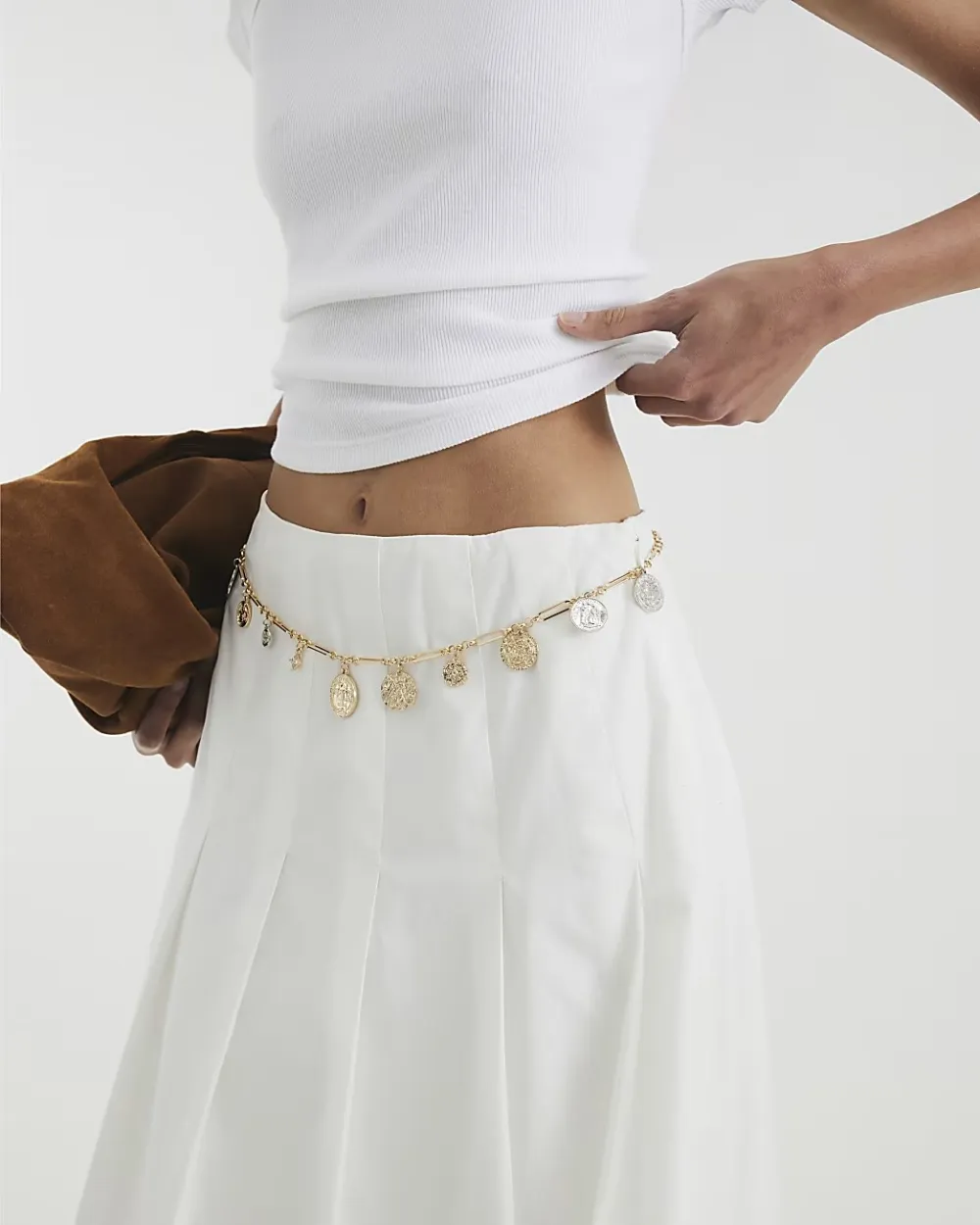 Solid Color Cotton Simple Long Skirts