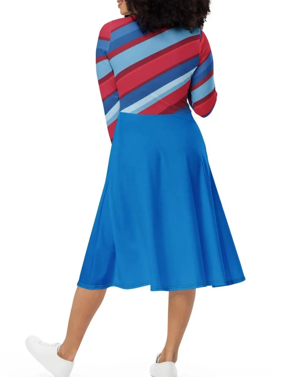 Diagonal Stripe Print Dress