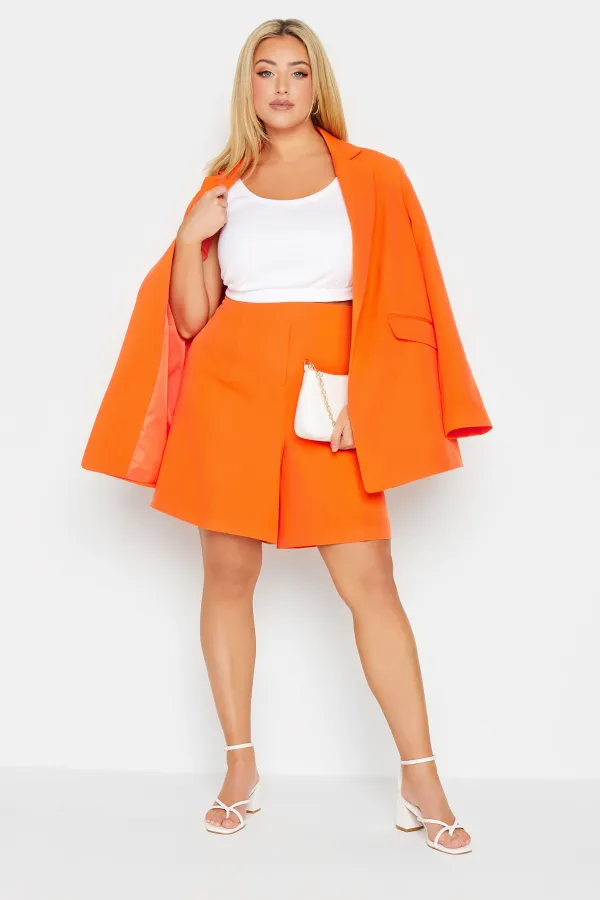 YOURS Curve Hot Pink Tailored Shorts