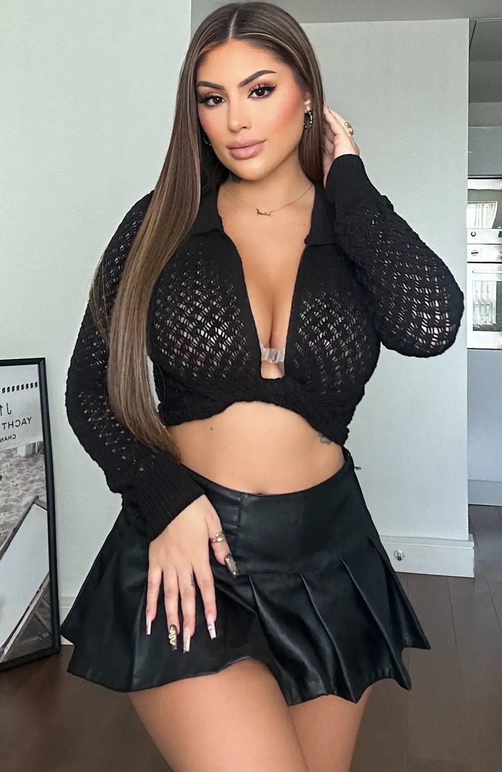 Testing The Limits Crochet Top - Black