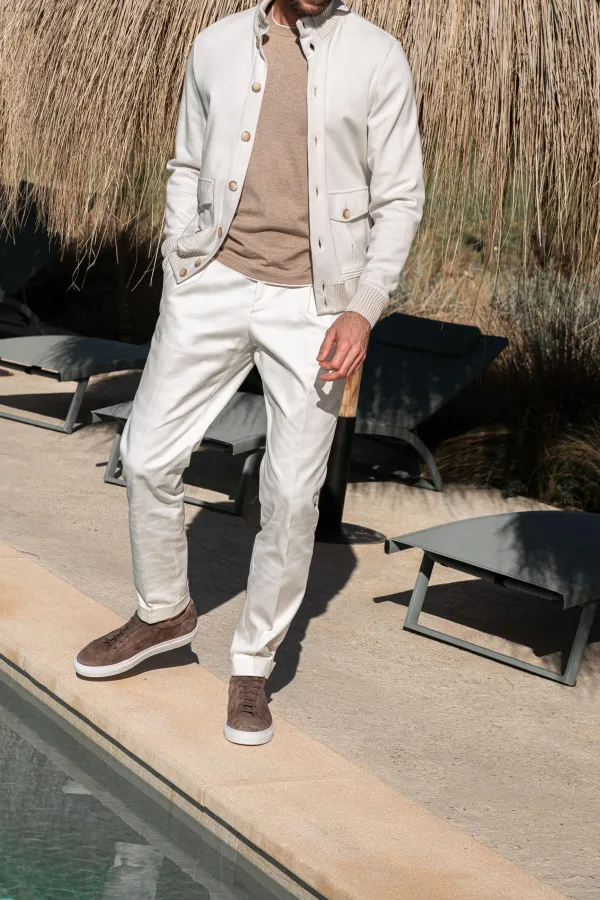 Cotton Knitted Bomber