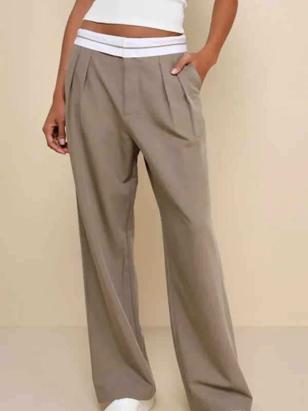 Casual Pleated Trousers