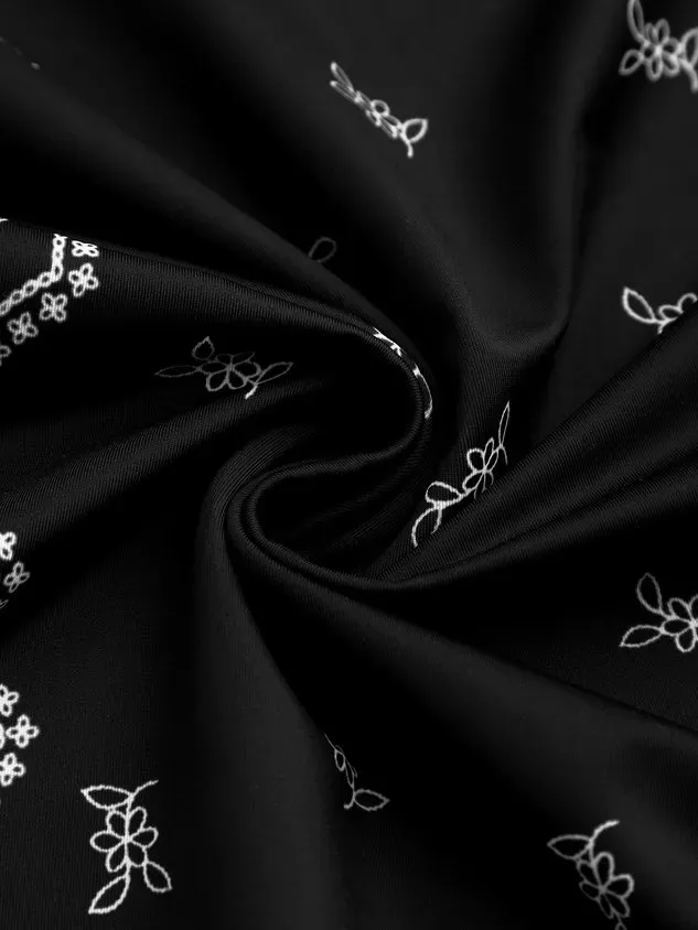 Vacation Ethnic Printing V Neck Tankinis Two-Piece Set