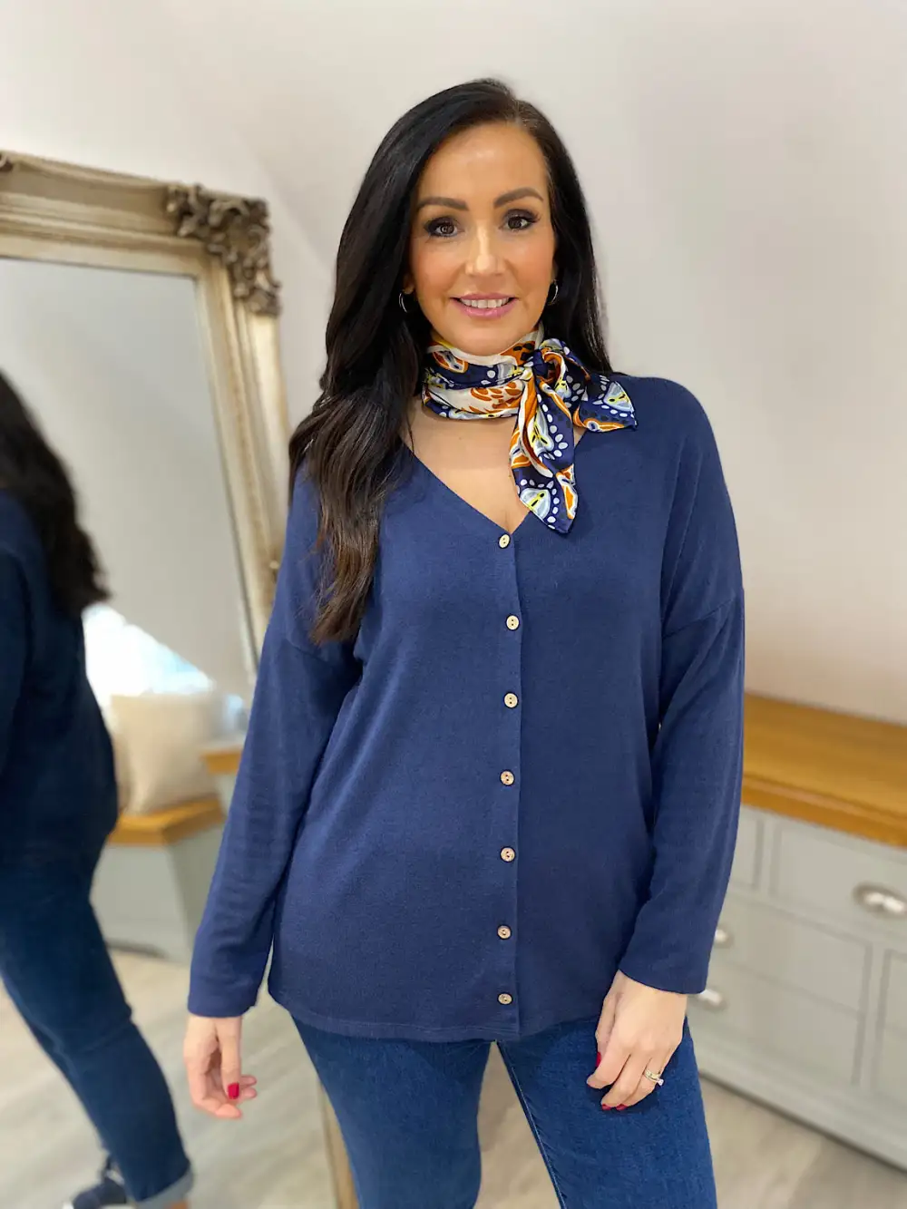 Navy Women's Lightweight Cardigan