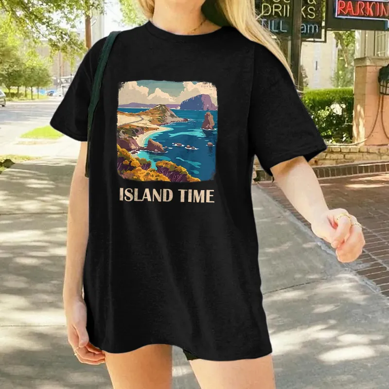 Island Time Landscape - Printed Tee