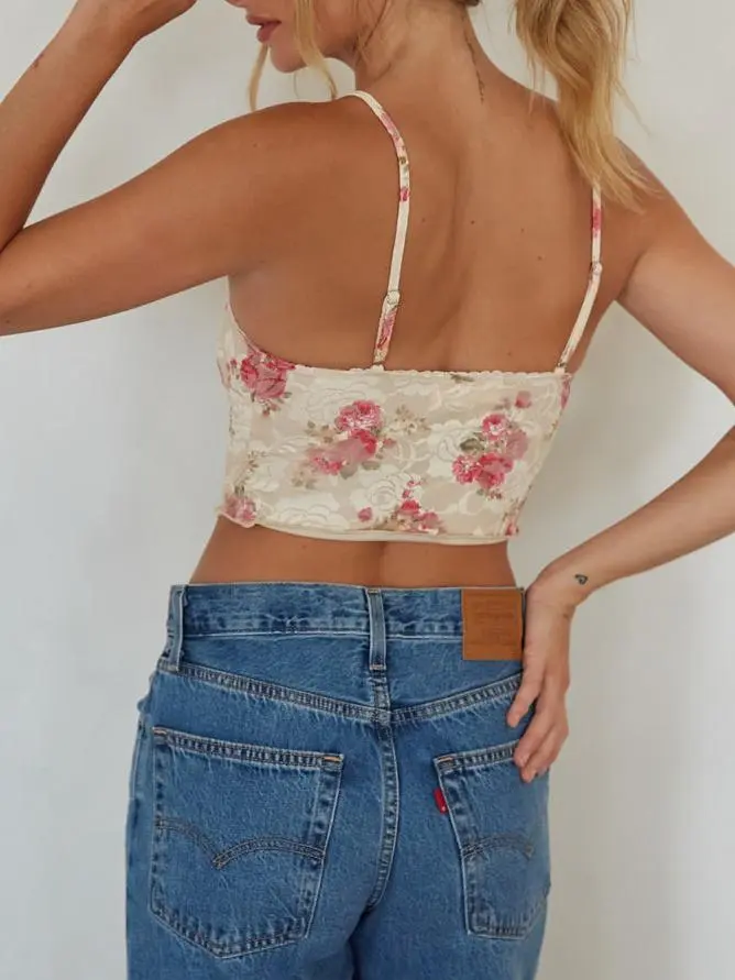 Alyssa Lace Floral Corset Top
