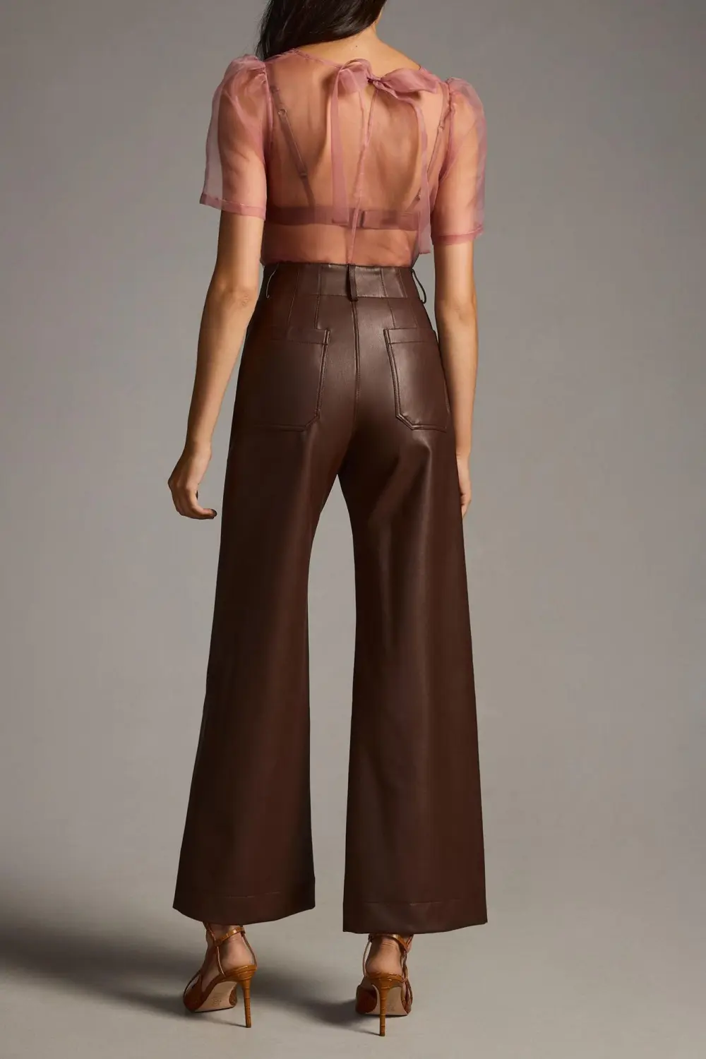The Colette Cropped Vegan Leather Pants
