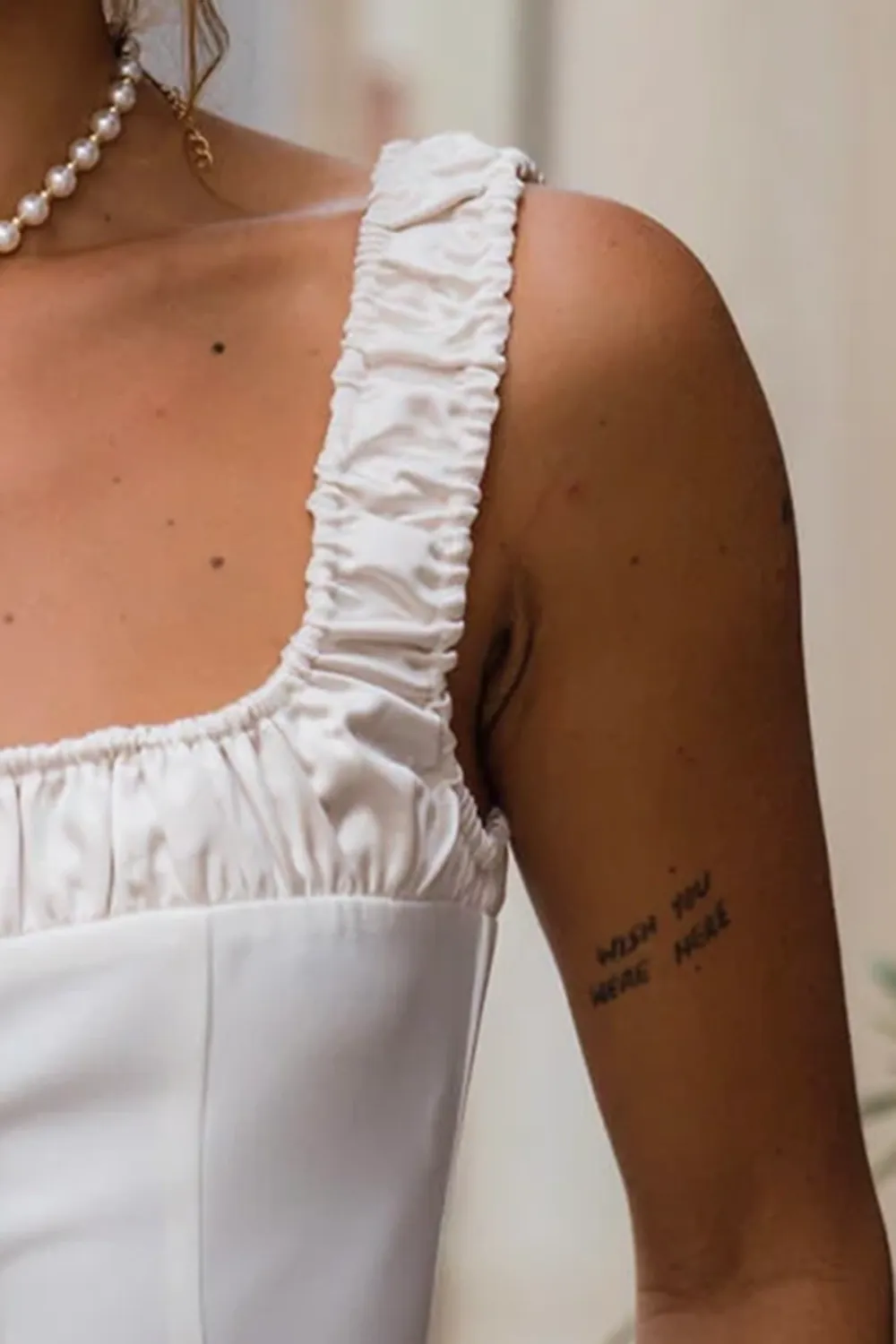 Heavenly White Lace Up Corset Tank