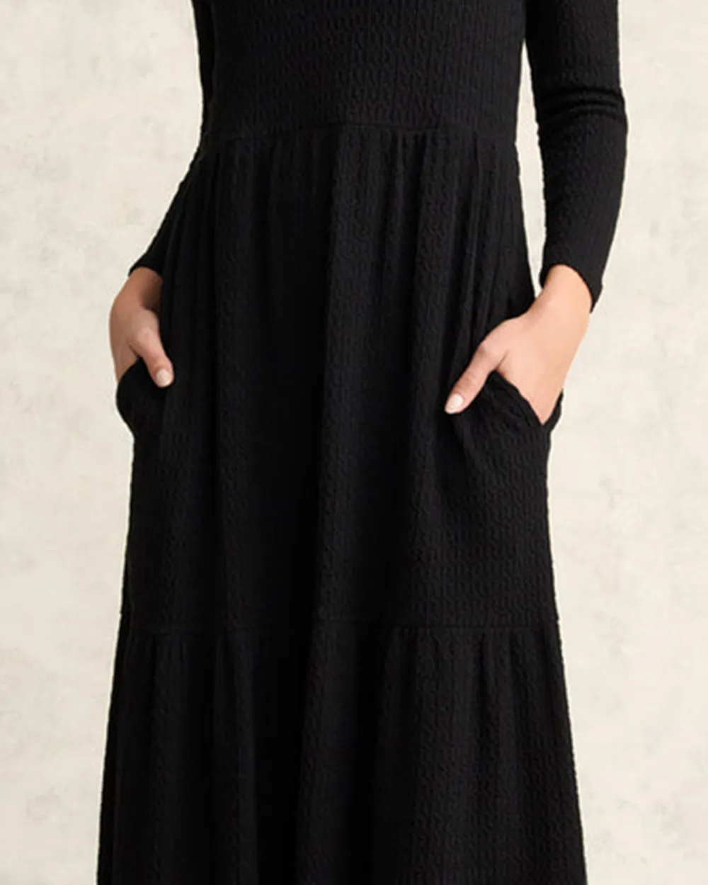 Textured Jacquard Midi Dress