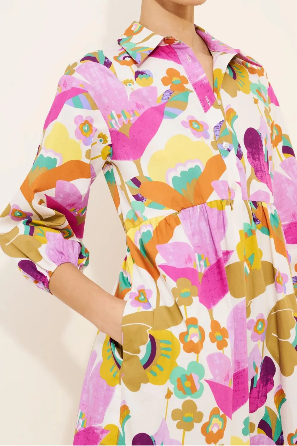 The Bettina Tiered Shirt Dress