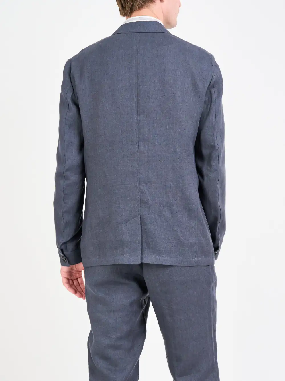 Grey Casual Style Lapel Linen Blazer
