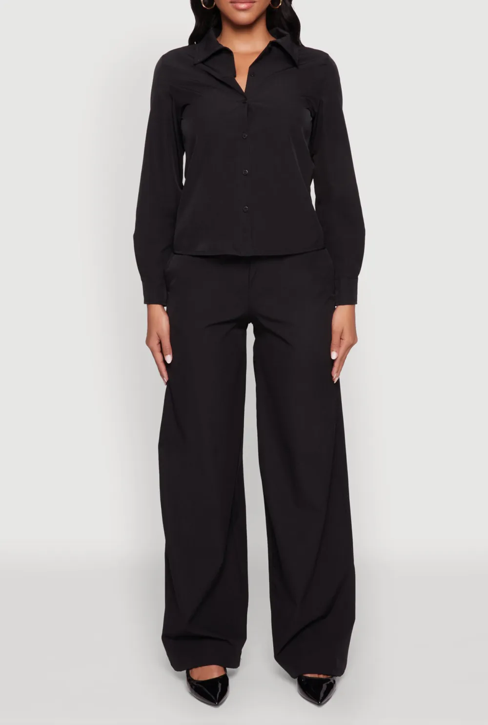 Solid Color Loose Pants