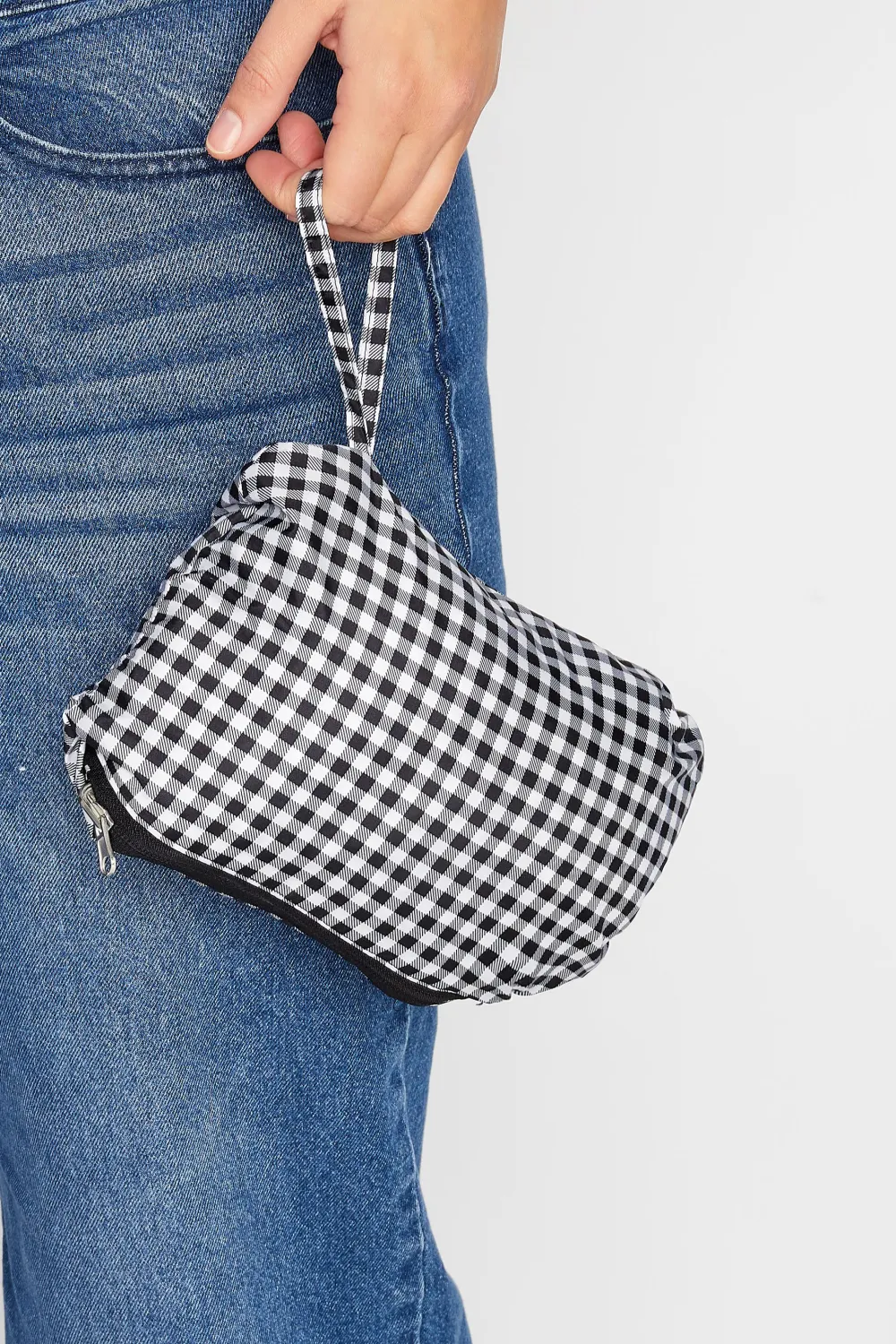 Casual Style Gingham Pocket Parka Coat