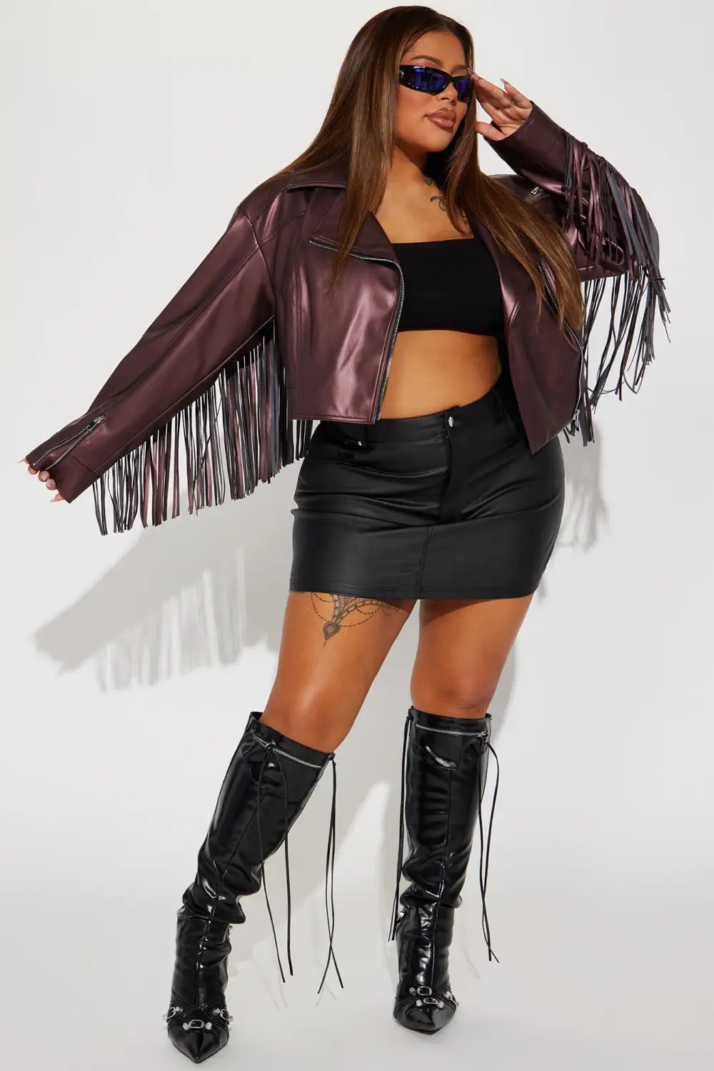 Swing My Way Jacket - Plum