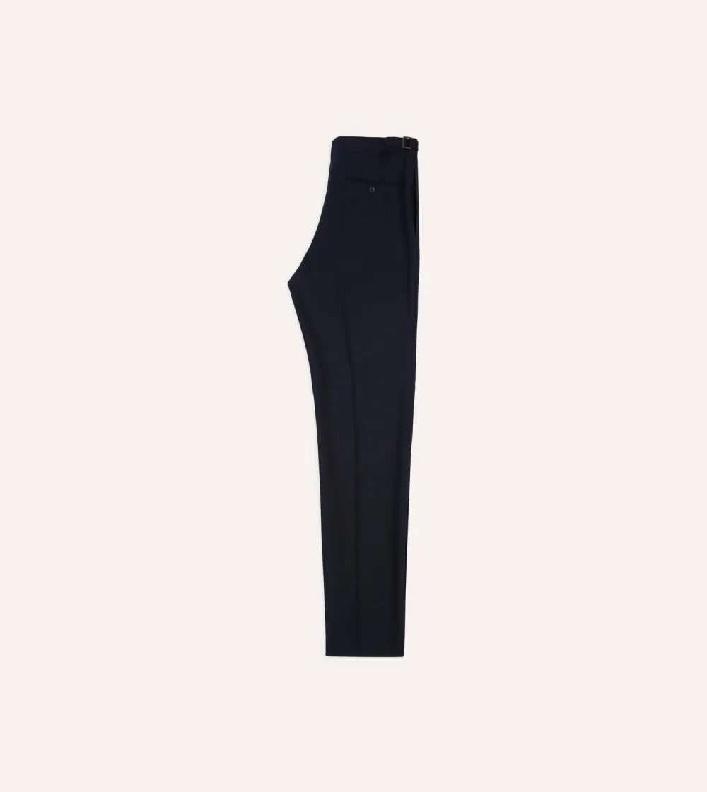 Daily Navy Tropical Wool Single Pleat Trouser