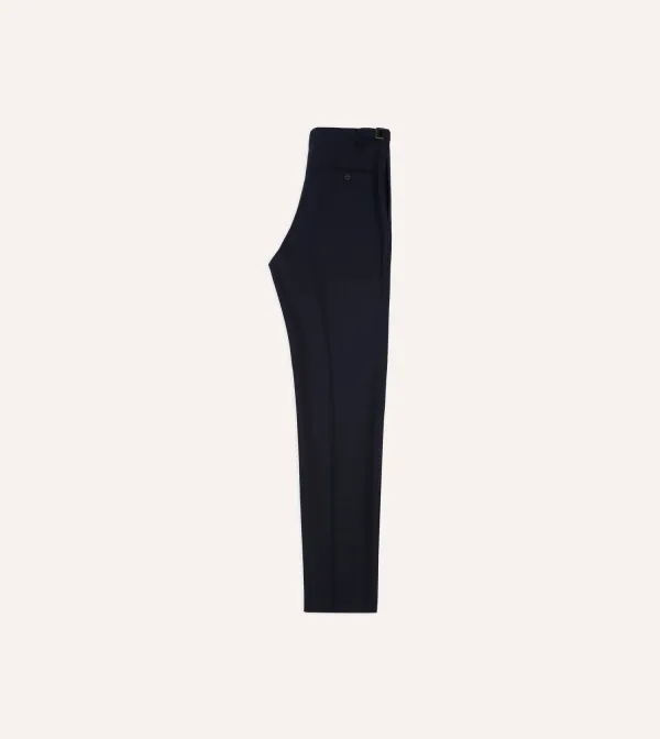 Daily Navy Tropical Wool Single Pleat Trouser