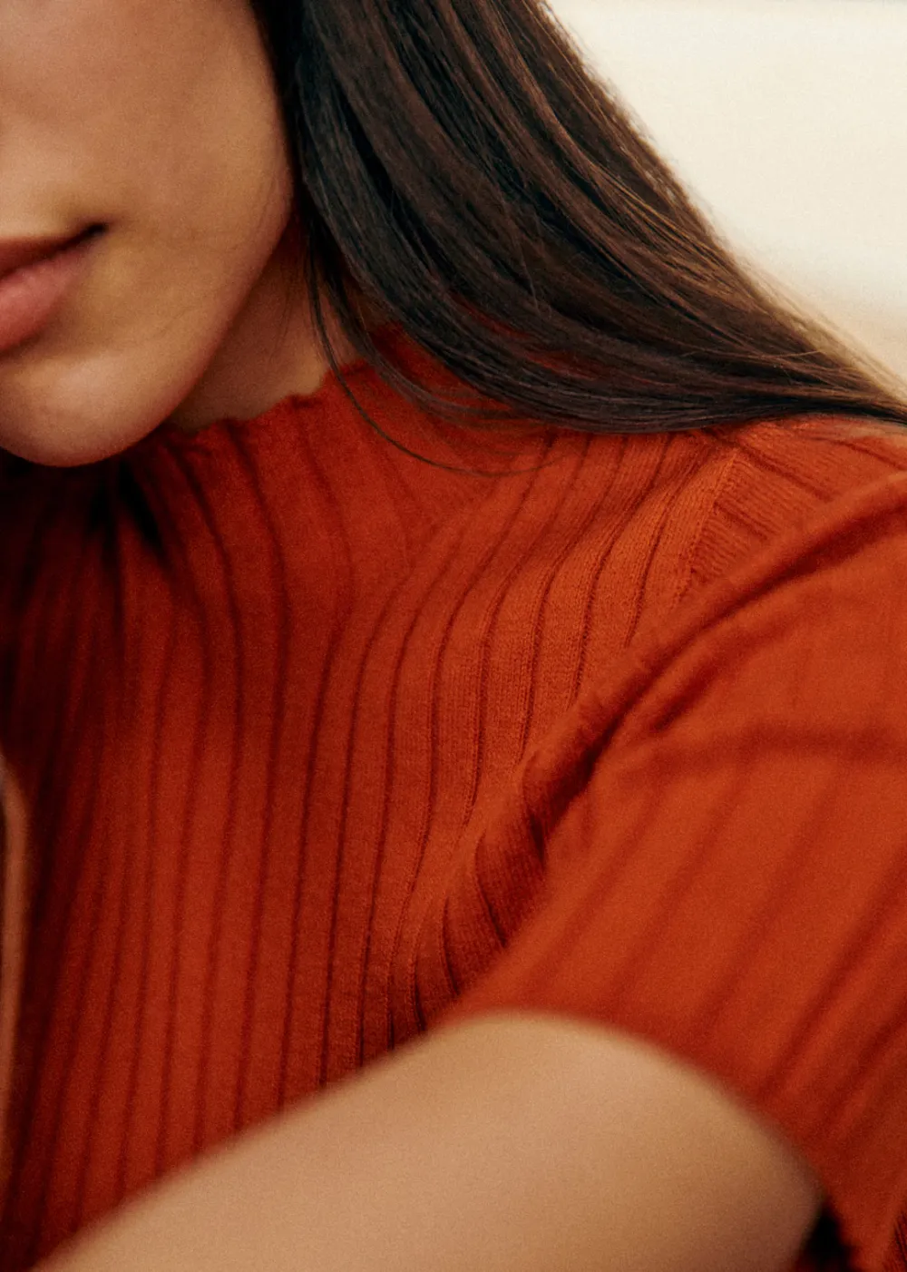 Turtleneck Solid Color Sweater