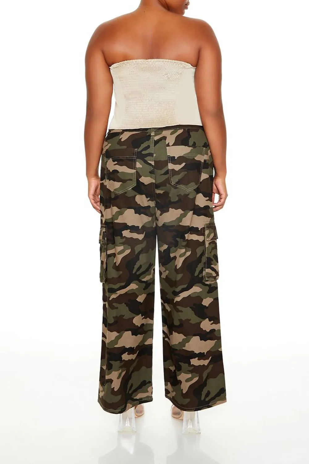 Plus Size Camo Print Fleece Sweatpants