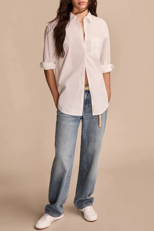 Oversized Button Back Top