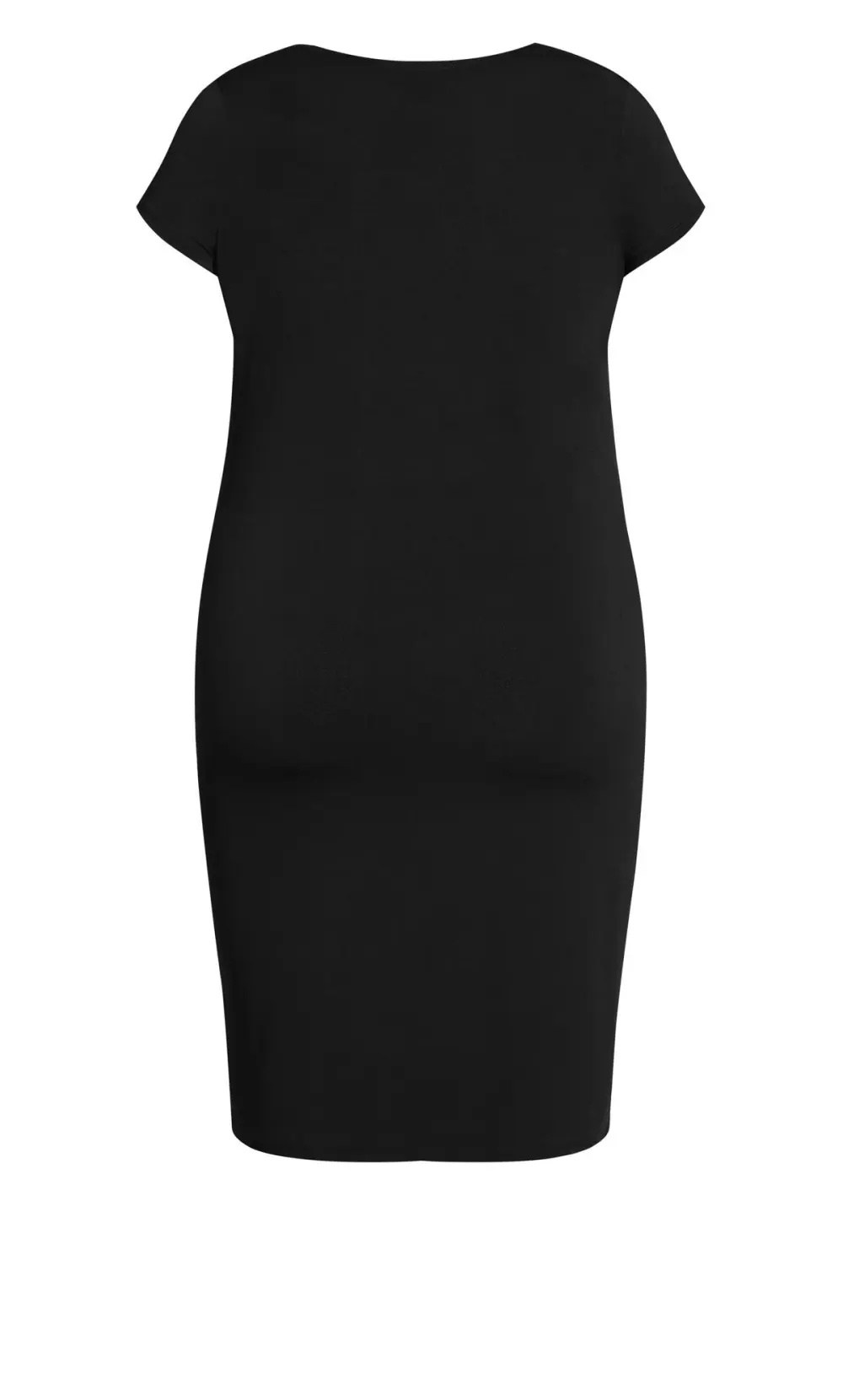 Evans Black V-Neck Wrap Dress